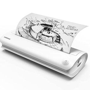 PORTABLE/ TRAVEL - WIRELESS/ BLUETOOTH PRINTER w/ 8.5"x11" Paper  (White)